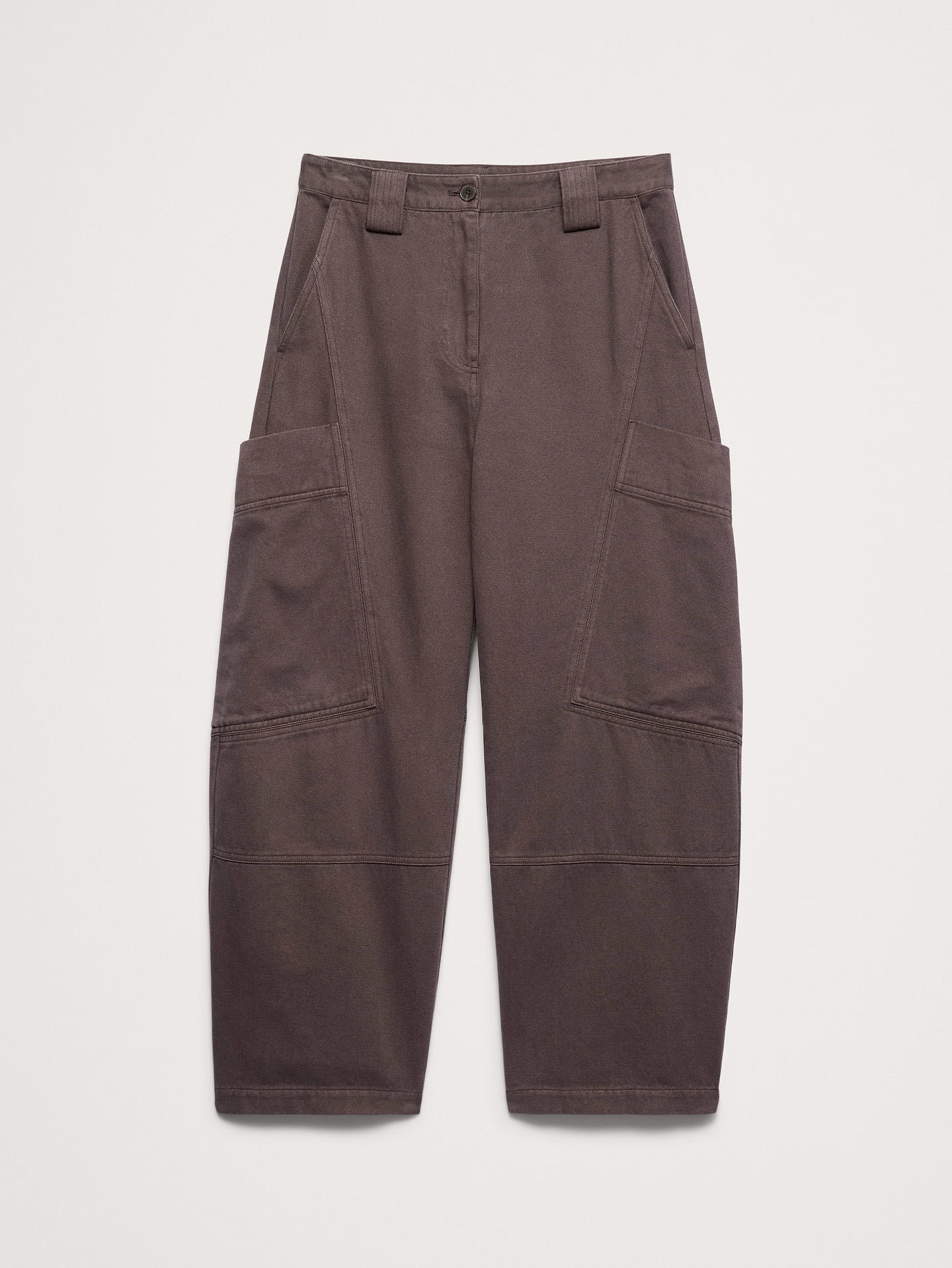 Image number 5 showing, High-Rise Cotton-Linen Barrel Pant