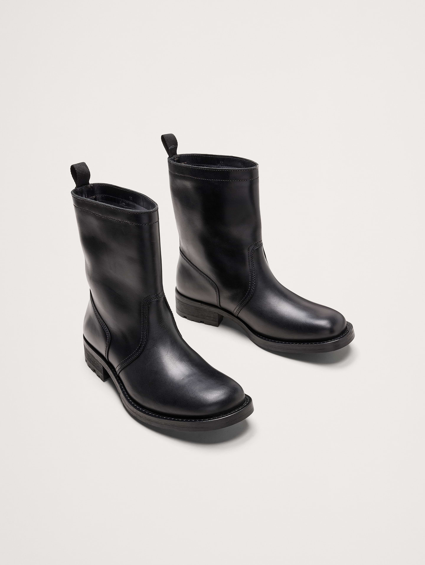 Image 2 of 5, Italian Leather Moto Boot