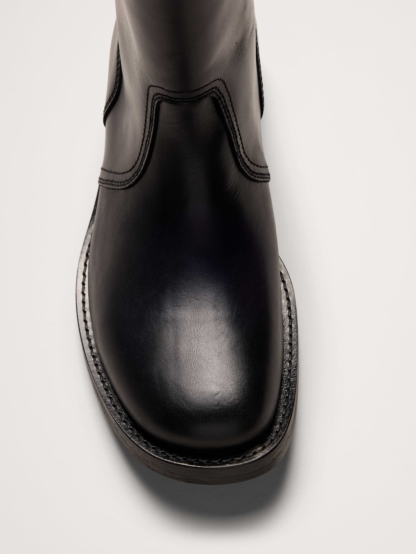 Image 4 of 5, Italian Leather Moto Boot