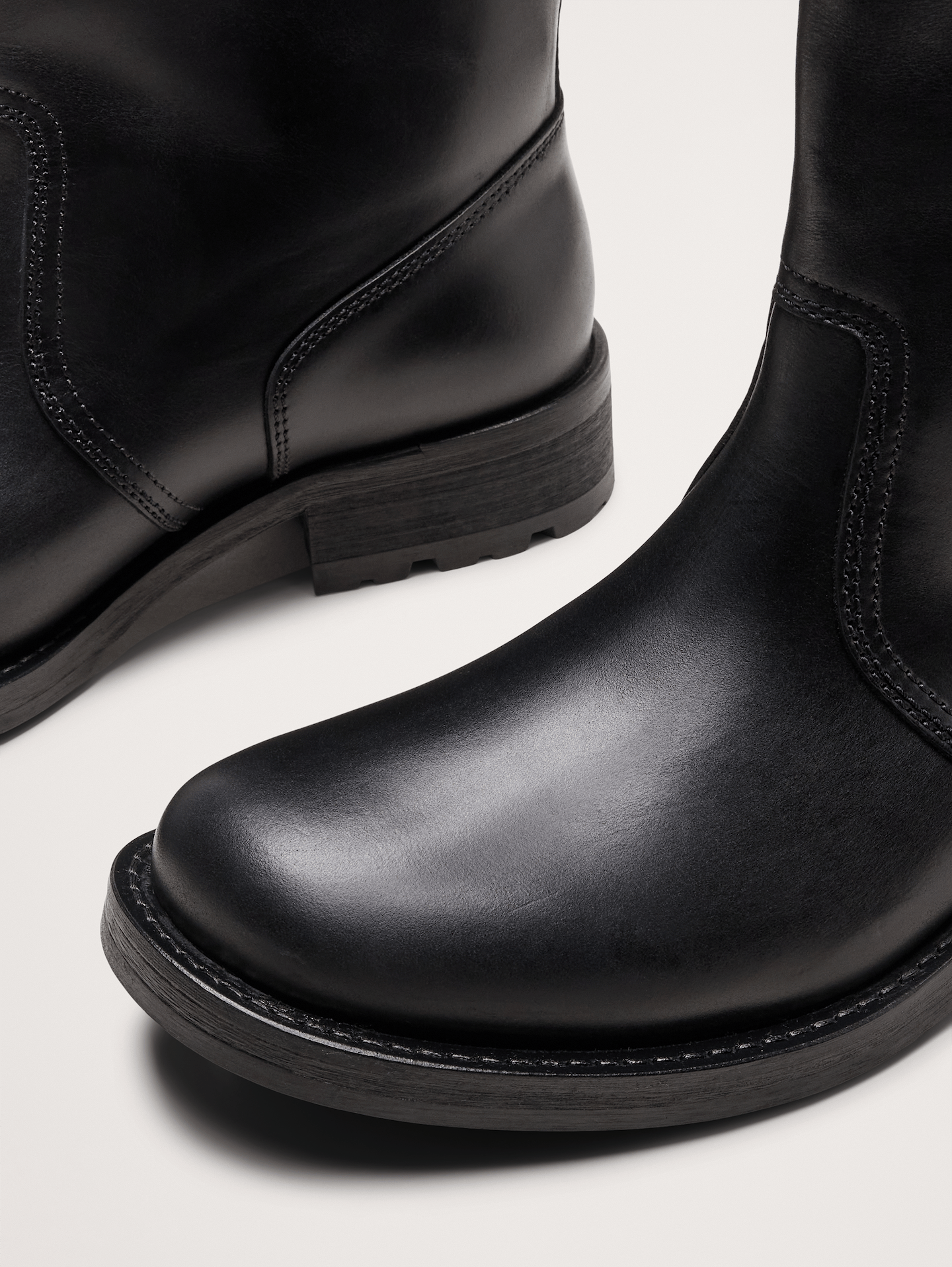 Image 5 of 5, Italian Leather Moto Boot