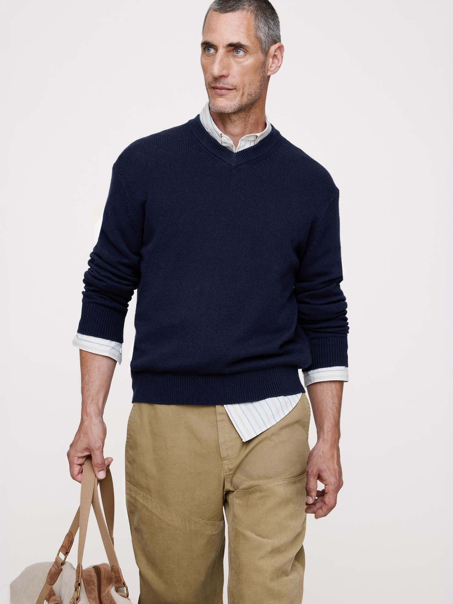 Image number 1 showing, Cotton-Cashmere V-Neck Sweater
