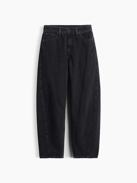 Curvy High Rise Barrel Jeans