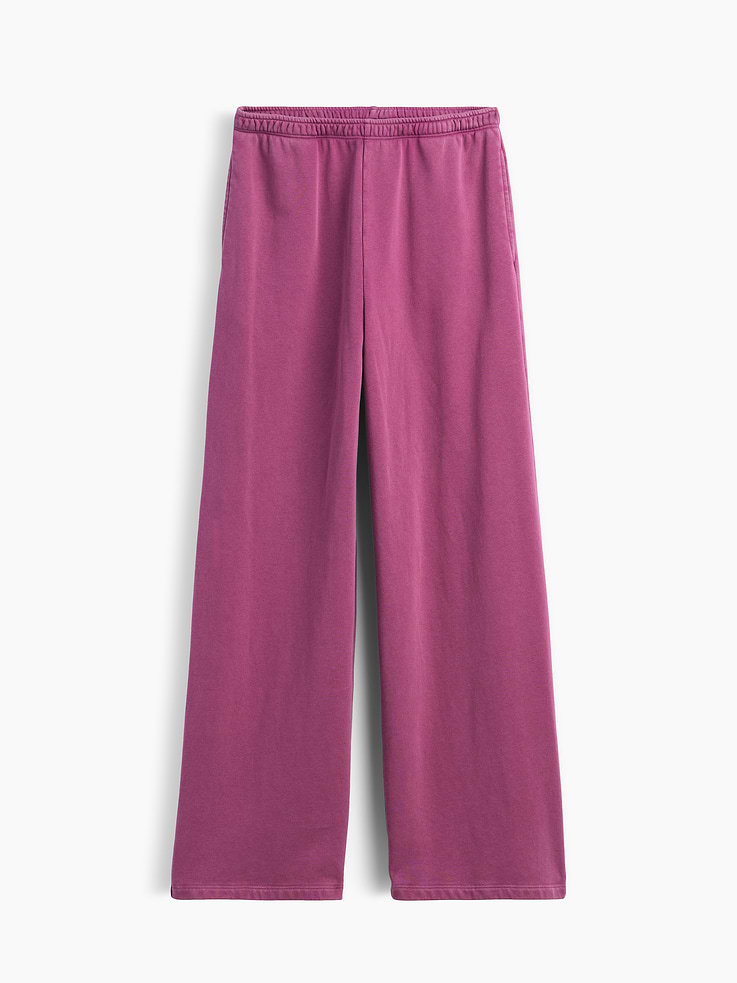 L'image numéro 6 présente Pantalon ample en jersey bouclette VintageDoux à taille mi-basse
