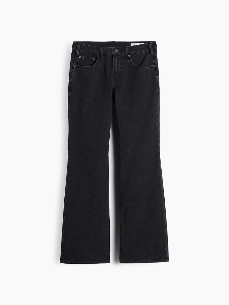 Image number 6 showing, Mid Rise Relaxed Flare Jeans