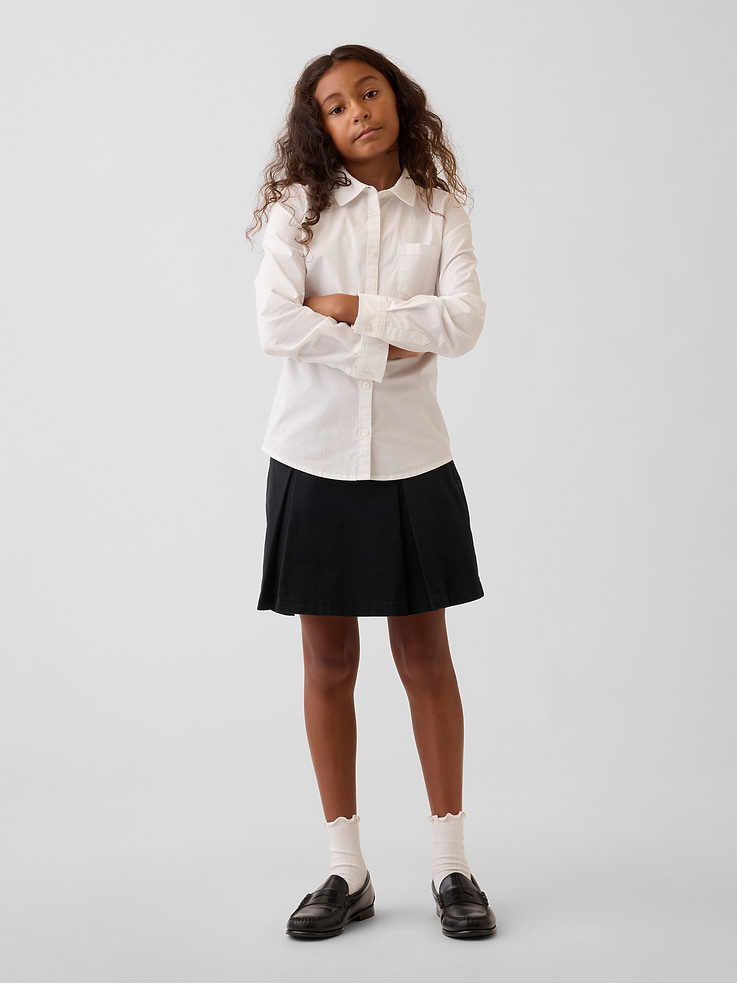 Image number 1 showing, Kids Uniform Pleated Khaki Skort