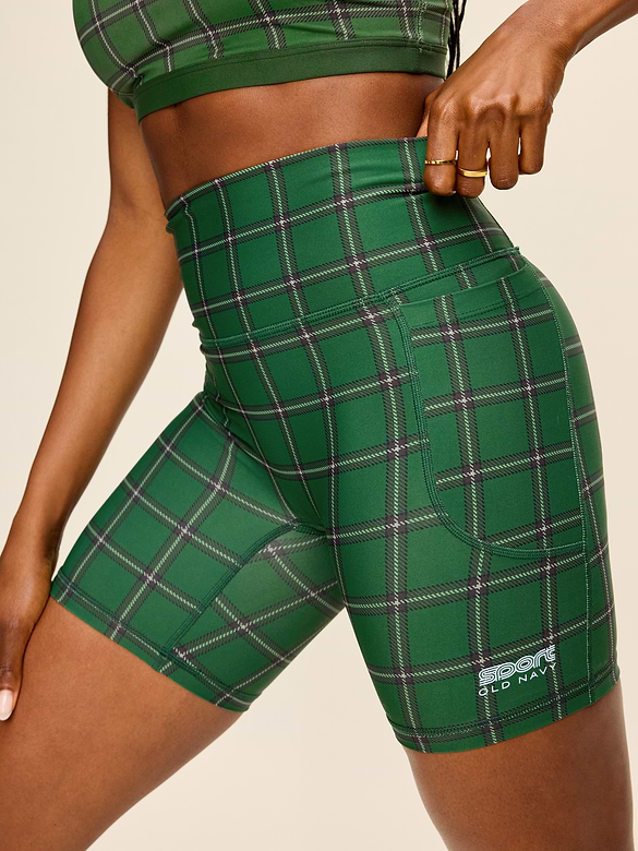 Extra-High Waisted PowerSoft Boundless Pocket Biker Shorts-- 6-inch inseam - No Front Seam