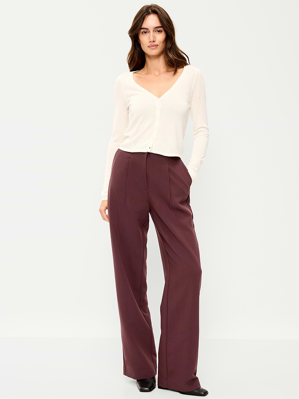 Extra High-Waisted Taylor Wide-Leg Trouser Pants