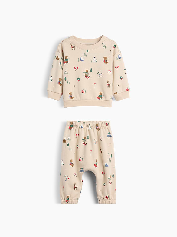 Baby VintageSoft Brannan Bear Holiday Sweat Set