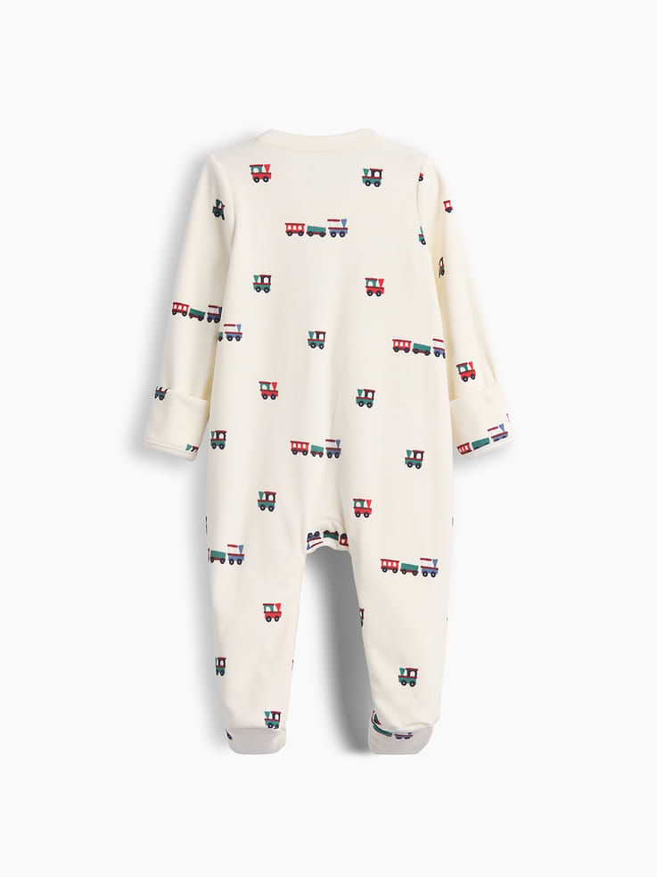 Image 2 of 2, Baby Softspun Footed One-Piece