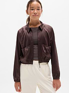 Image number 1 showing, Athleta Girl Pleat Perfect Satin Jacket