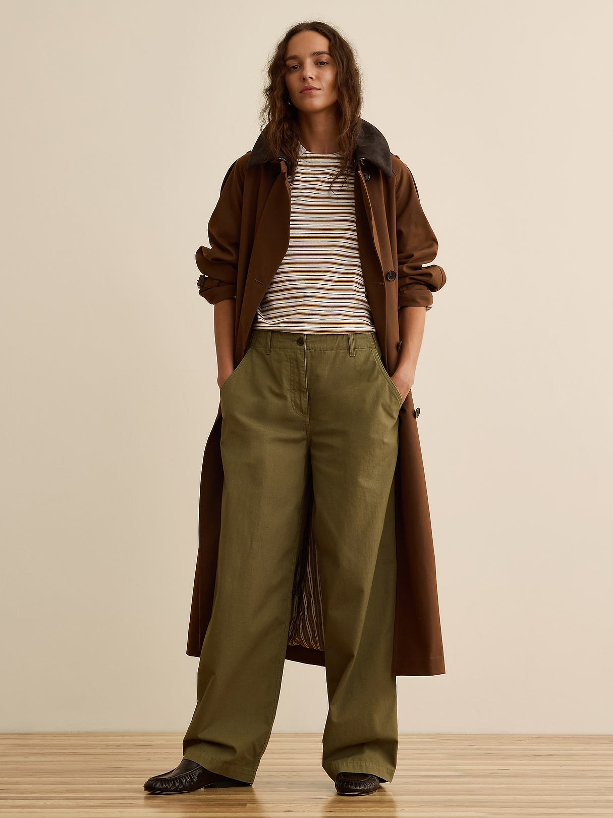 Banana Republic x La Ligne | The Wide-Leg Cotton Chino