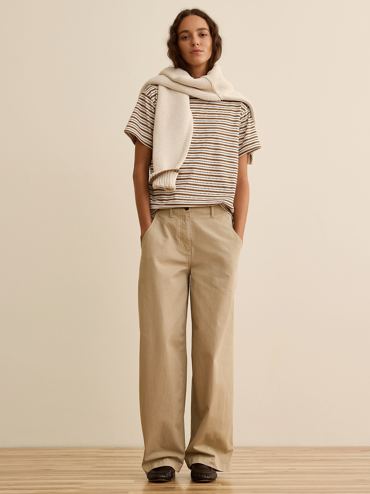 Banana Republic x La Ligne | The Wide-Leg Cotton Chino