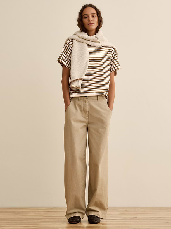 Banana Republic x La Ligne The Wide-Leg Cotton Chino
