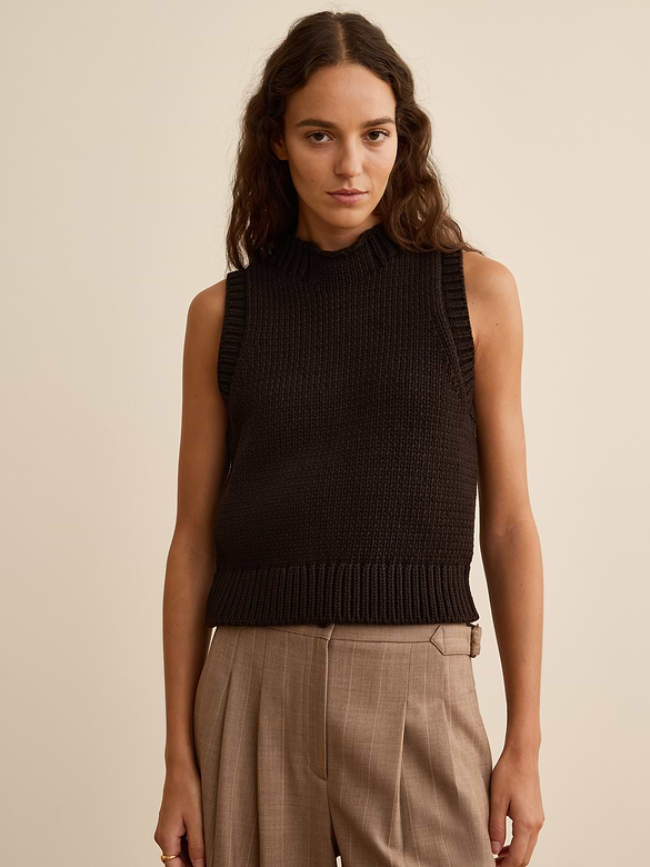 Banana Republic x La Ligne The Cropped Cotton Sweater Tank