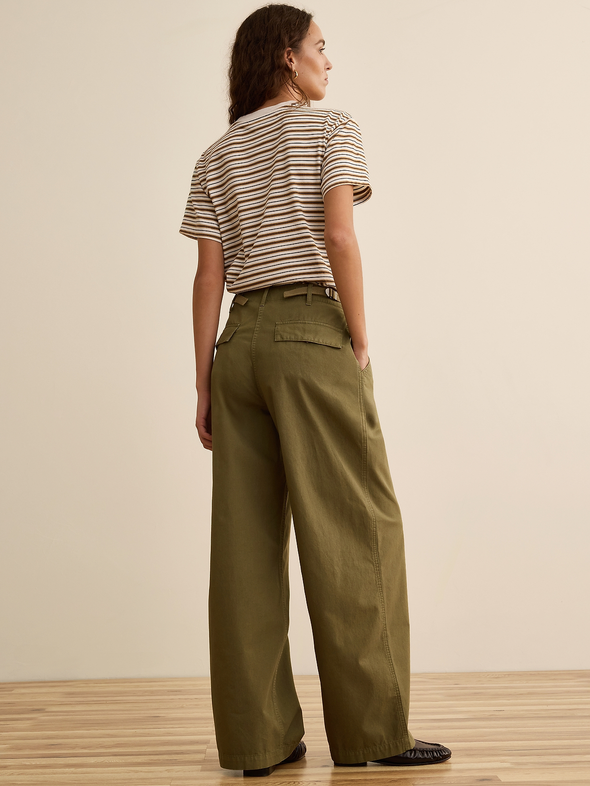 パンツ 00s BANANA REPUBLIC LINE wide pants Banana Republic x La Ligne | The Wide-Leg Cotton Chino