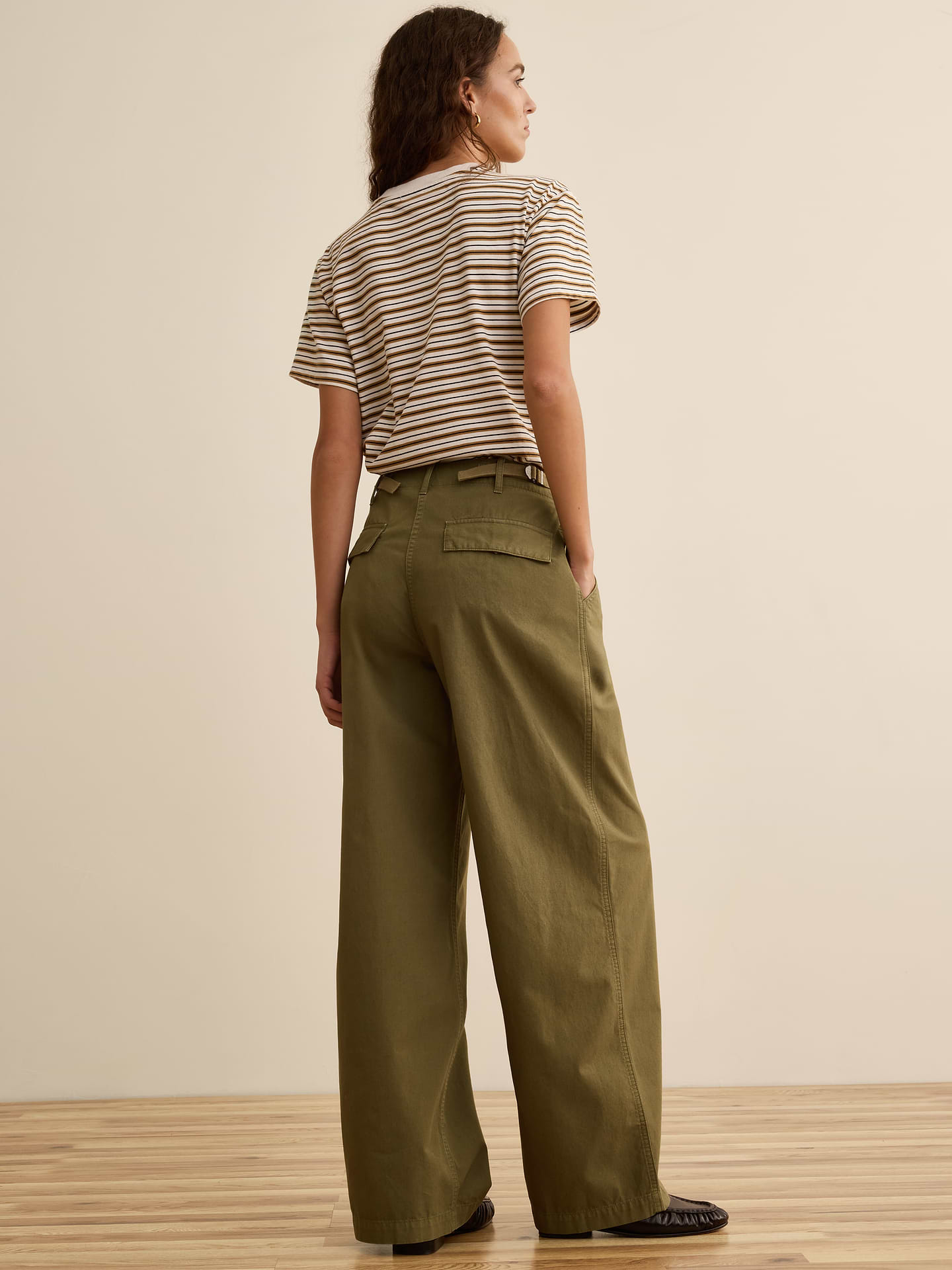 Image number 2 showing, Banana Republic x La Ligne | The Wide-Leg Cotton Chino
