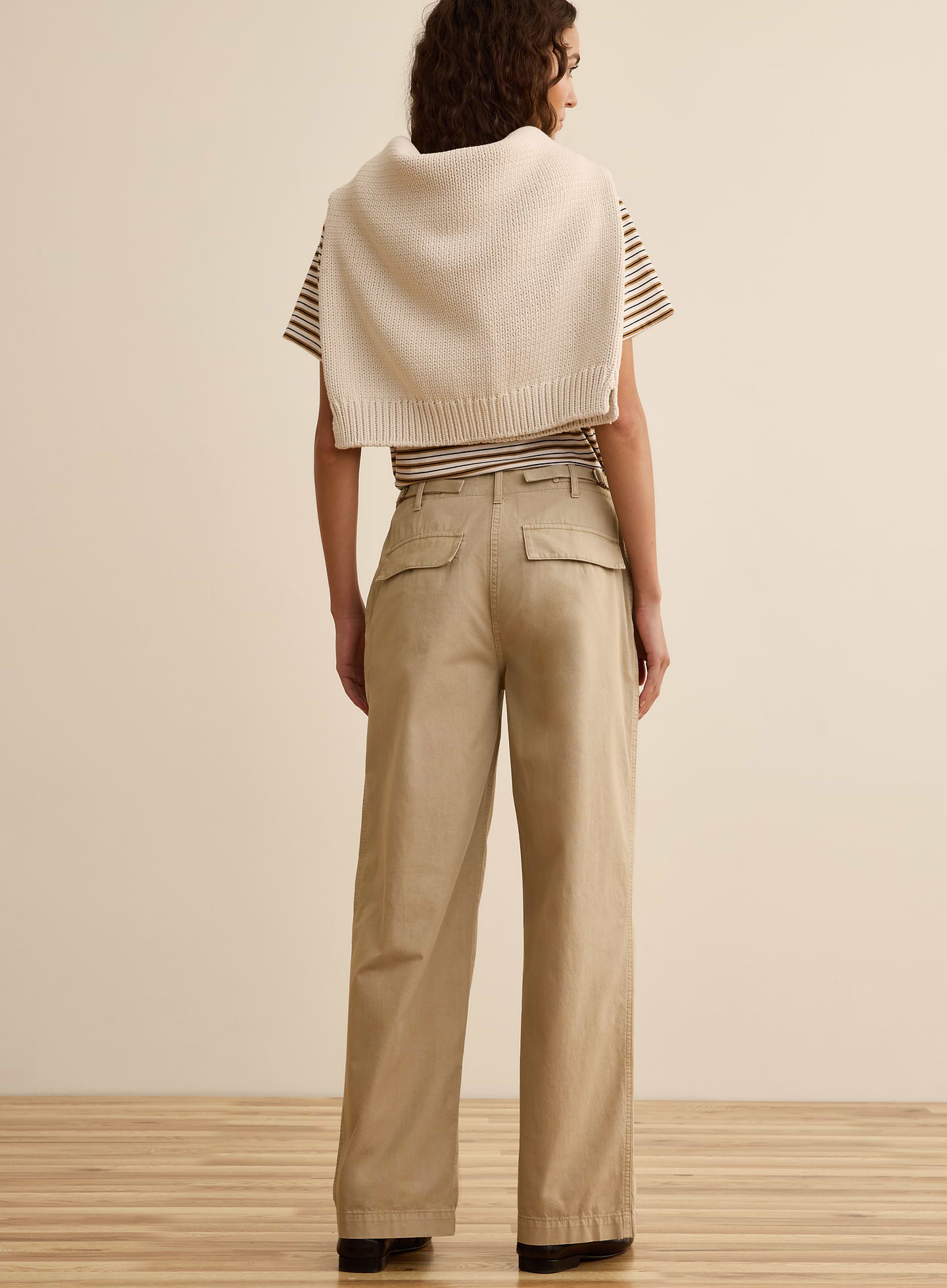 Image number 6 showing, Banana Republic x La Ligne | The Wide-Leg Cotton Chino