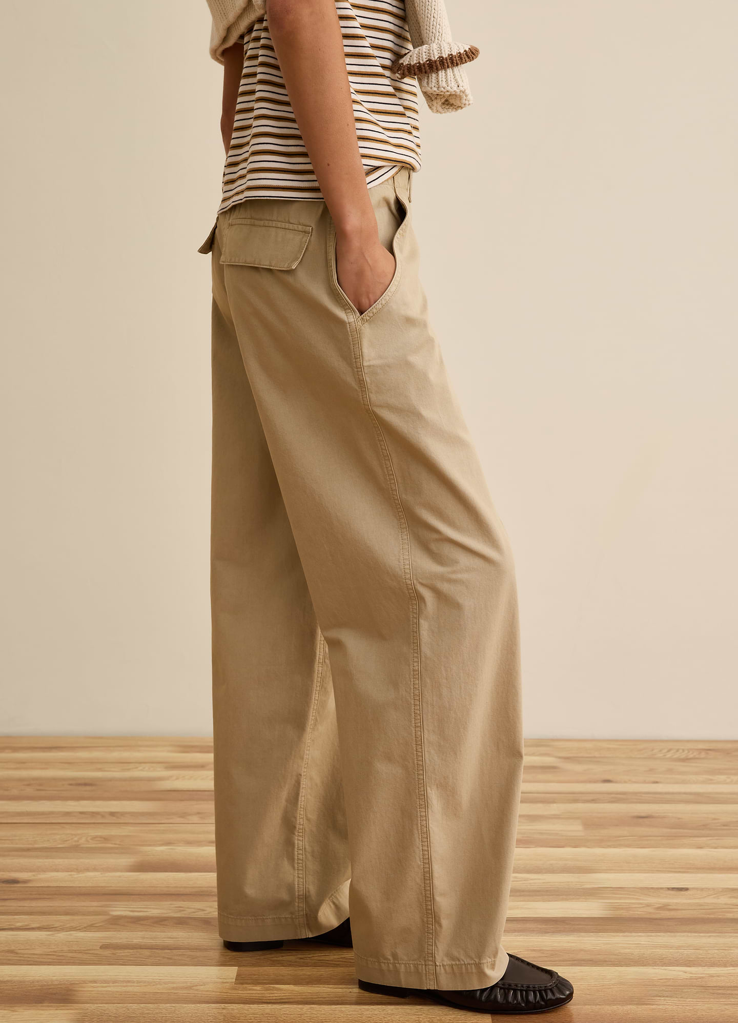 Image number 7 showing, Banana Republic x La Ligne | The Wide-Leg Cotton Chino