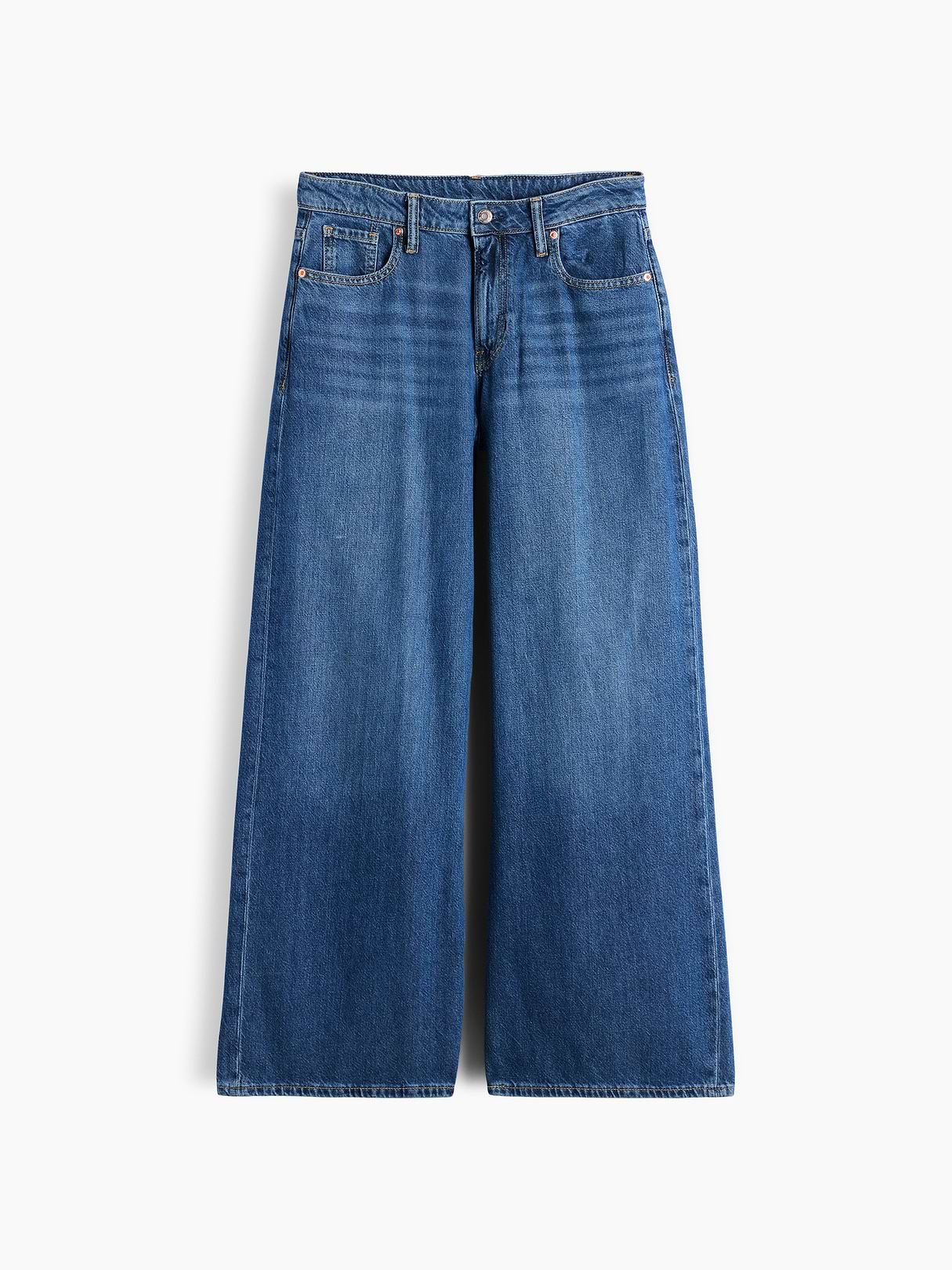 Curvy Mid Rise UltraSoft Baggy Jeans | Gap