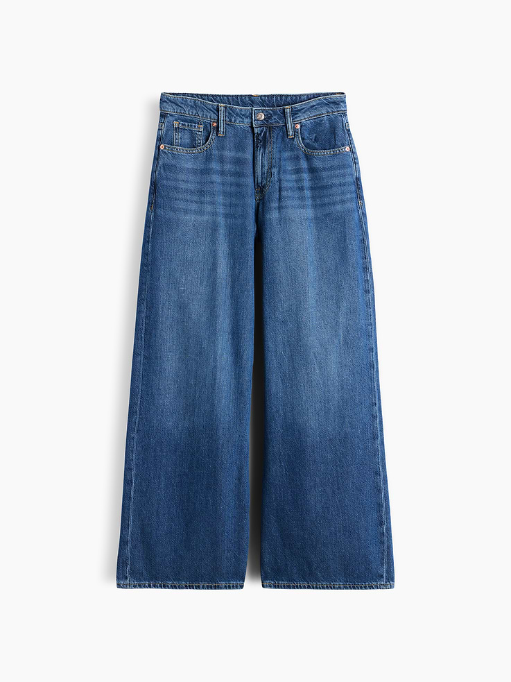 Image number 6 showing, Curvy Mid Rise UltraSoft Baggy Jeans