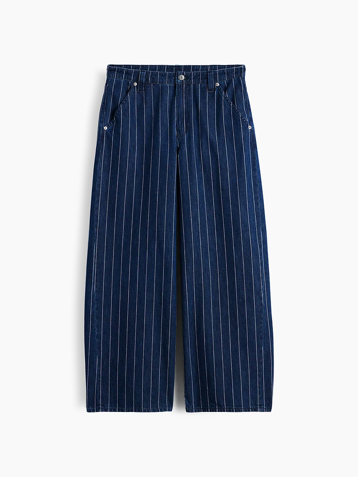 Image number 6 showing, Mid Rise Stripe Baggy Jeans