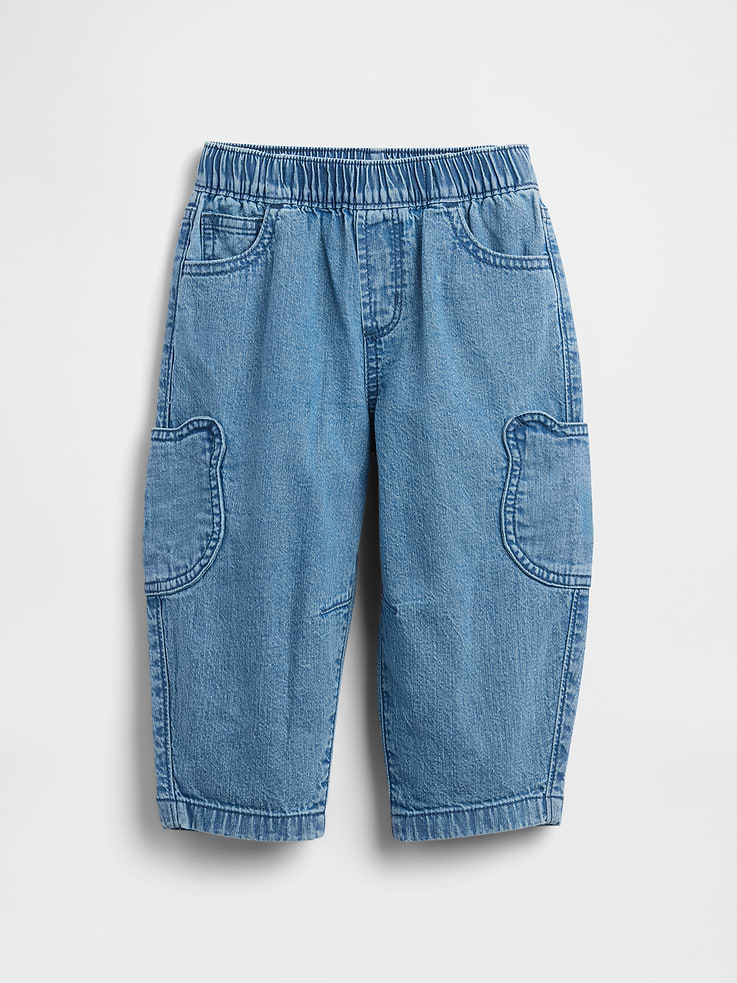 Image number 1 showing, Baby & Toddler Brannan Bear Pocket Pull-On Barrel Jeans