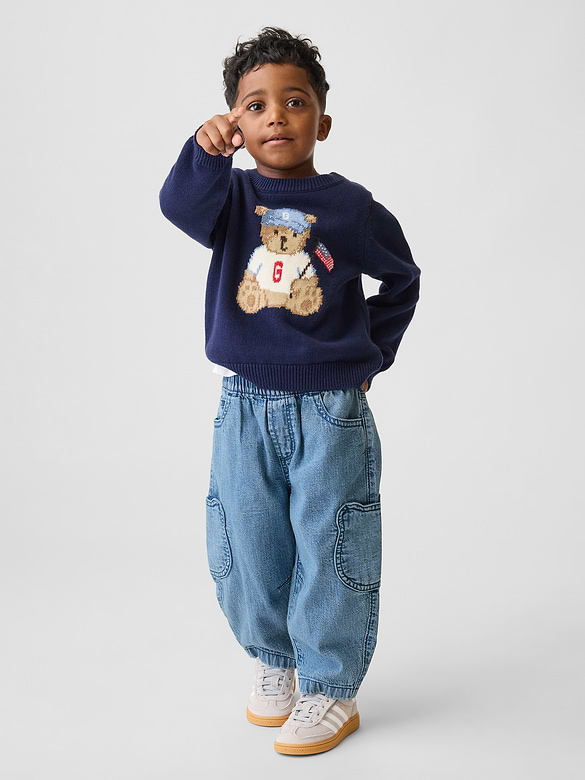 Baby & Toddler Brannan Bear Pocket Pull-On Barrel Jeans
