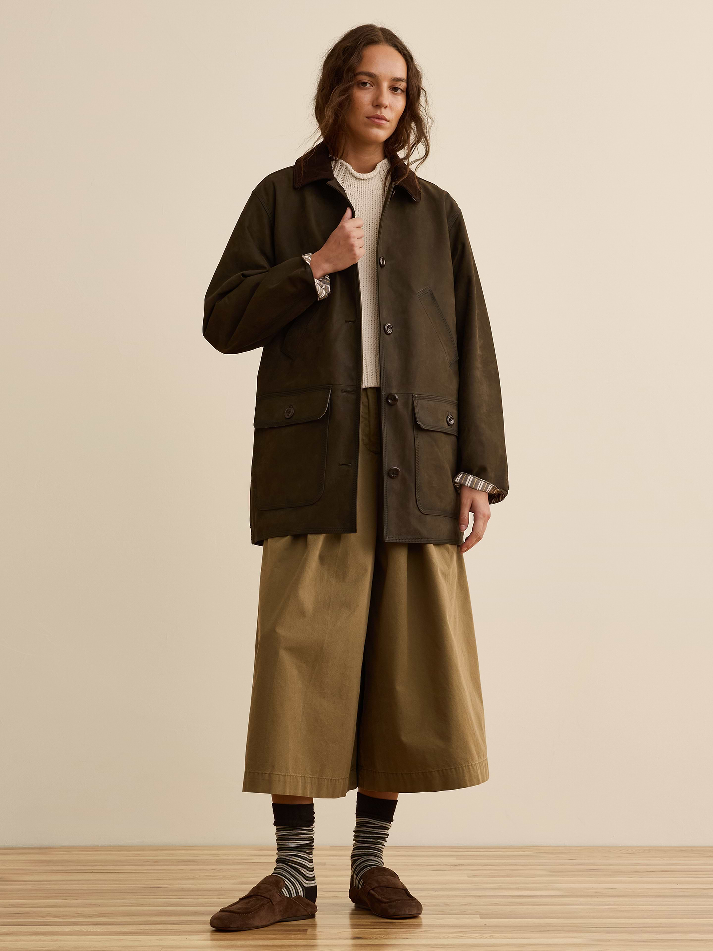 Image number 1 showing, Banana Republic x La Ligne | The Nubuck Barn Coat