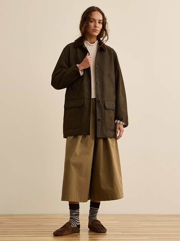 Banana Republic x La Ligne | The Nubuck Barn Coat