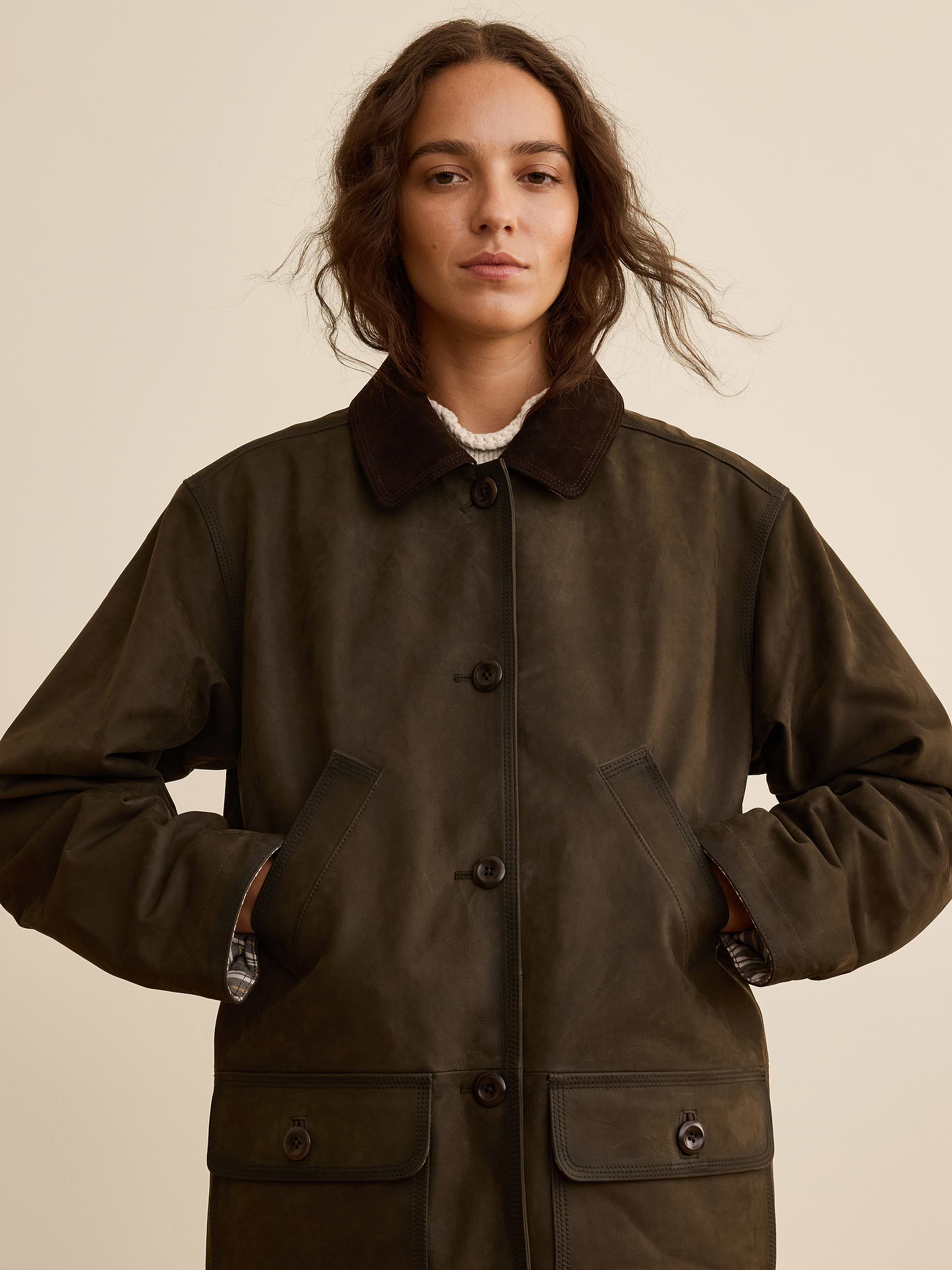 Image number 3 showing, Banana Republic x La Ligne | The Nubuck Barn Coat