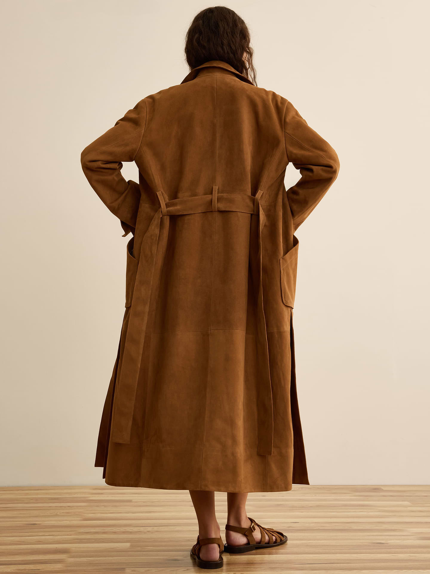 Image number 2 showing, Banana Republic x La Ligne | The Suede Wrap Coat
