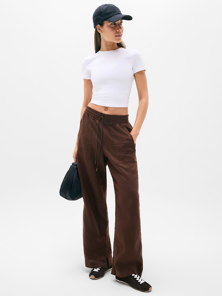 Image number 1 showing, Retreat Linen High Rise Wide Leg Pant