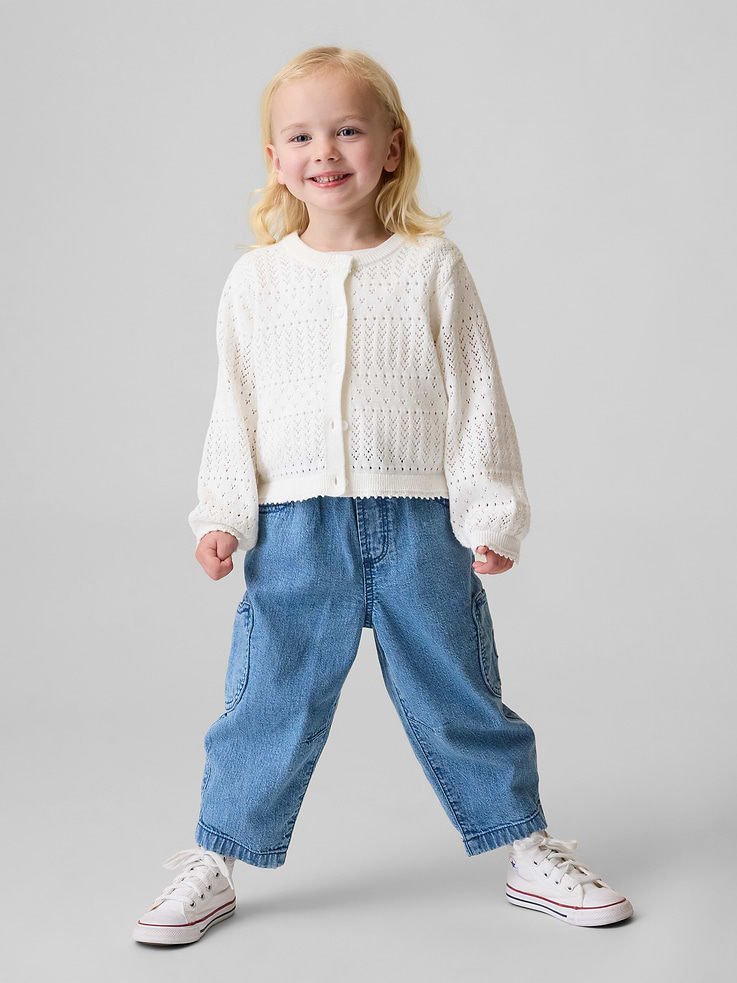 Image number 3 showing, Baby & Toddler Brannan Bear Pocket Pull-On Barrel Jeans