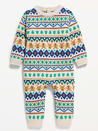 Image 2 of 3, Long-Sleeve Fair Isle Sweater One-Piece for Baby