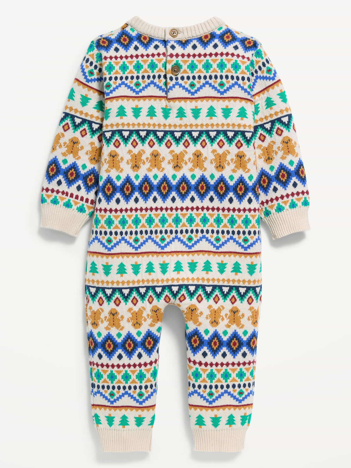 Image 3 of 3, Long-Sleeve Fair Isle Sweater One-Piece for Baby