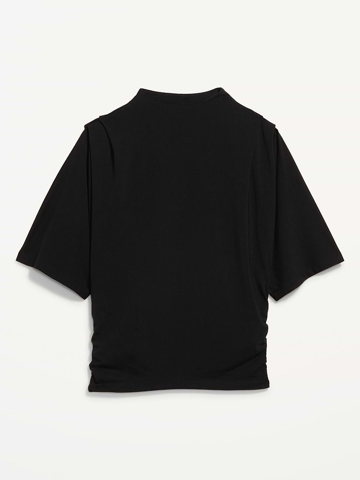 Image 4 of 7, Short-Sleeve Drapey Party Top