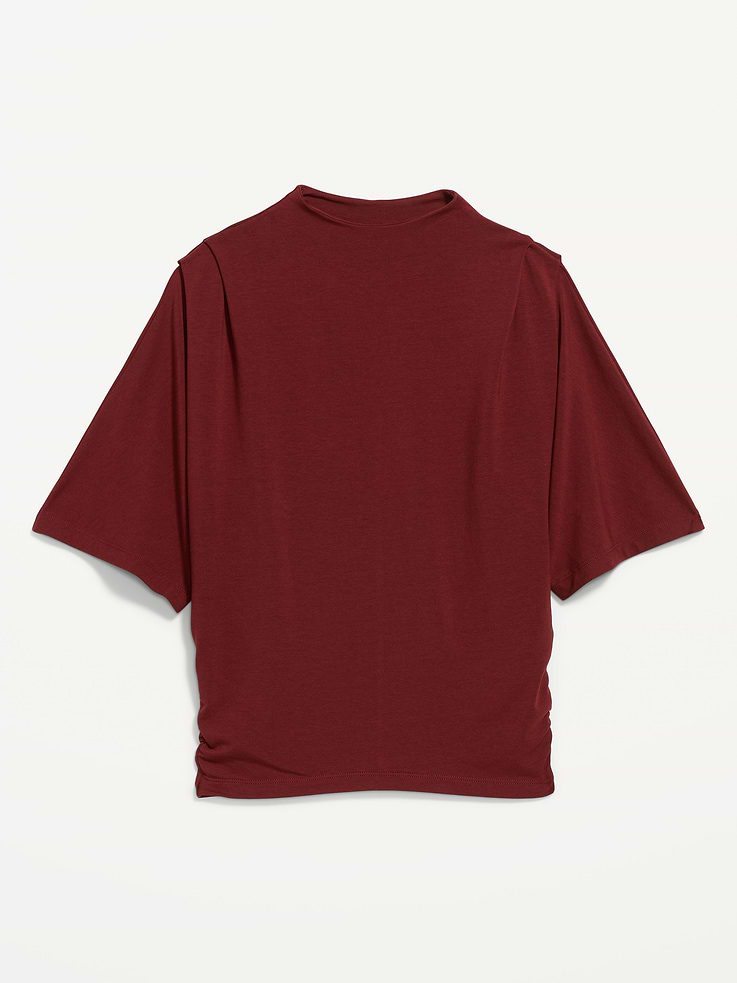 Image 4 of 7, Short-Sleeve Drapey Party Top