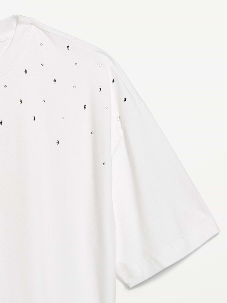 Image 5 of 7, Embellished EveryWear Crew-Neck T-Shirt