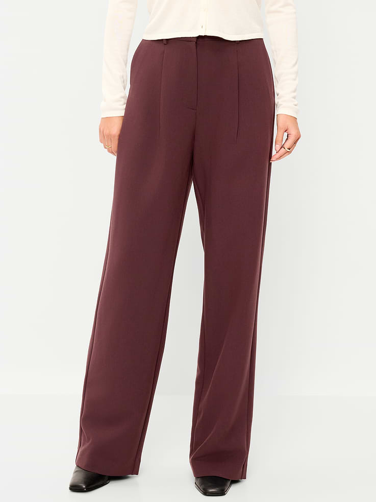 Image number 2 showing, Extra High-Waisted Taylor Wide-Leg Trouser Pants