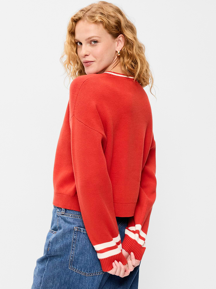 Image number 2 showing, SoSoft Cotton Crew-Neck Cropped Sweater