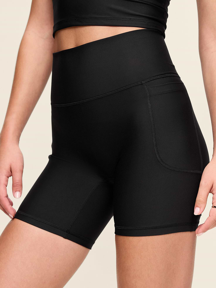 Image number 3 showing, Extra-High Waisted PowerSoft Boundless Pocket Biker Shorts-- 6-inch inseam - No Front Seam