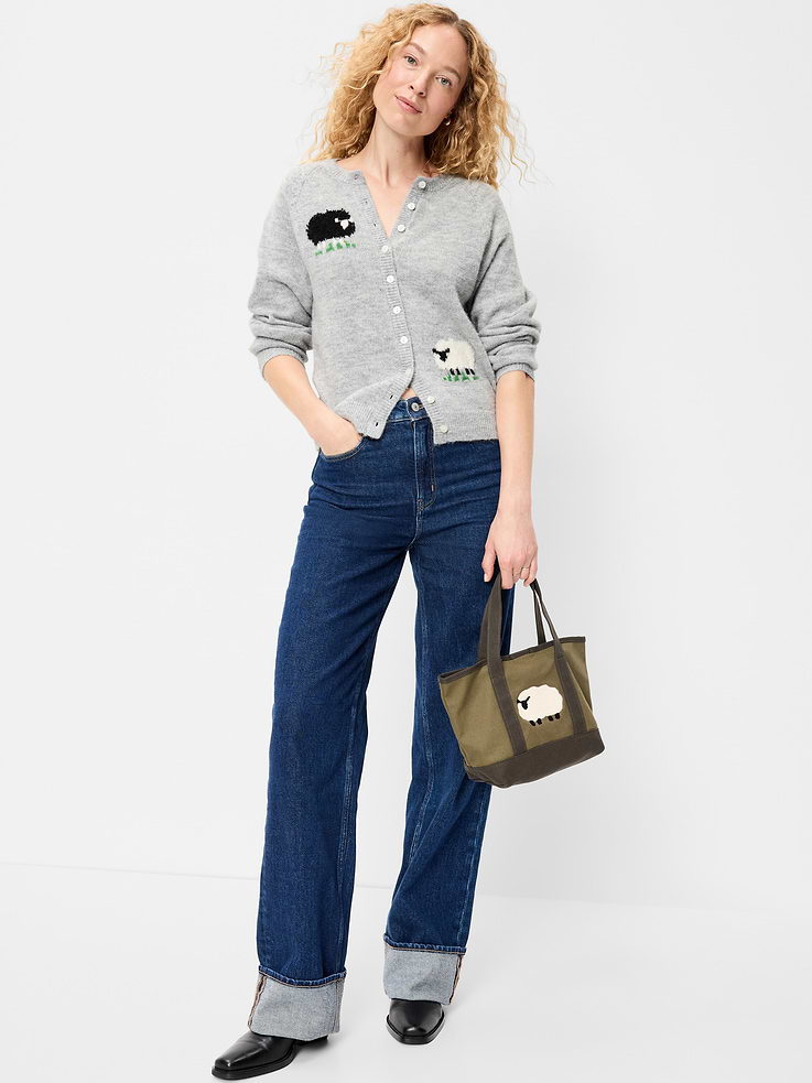 Image number 3 showing, Slouchy Crew-Neck Cardigan