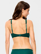 Image number 2 showing, Lace-Trim Cotton Triangle Bralette