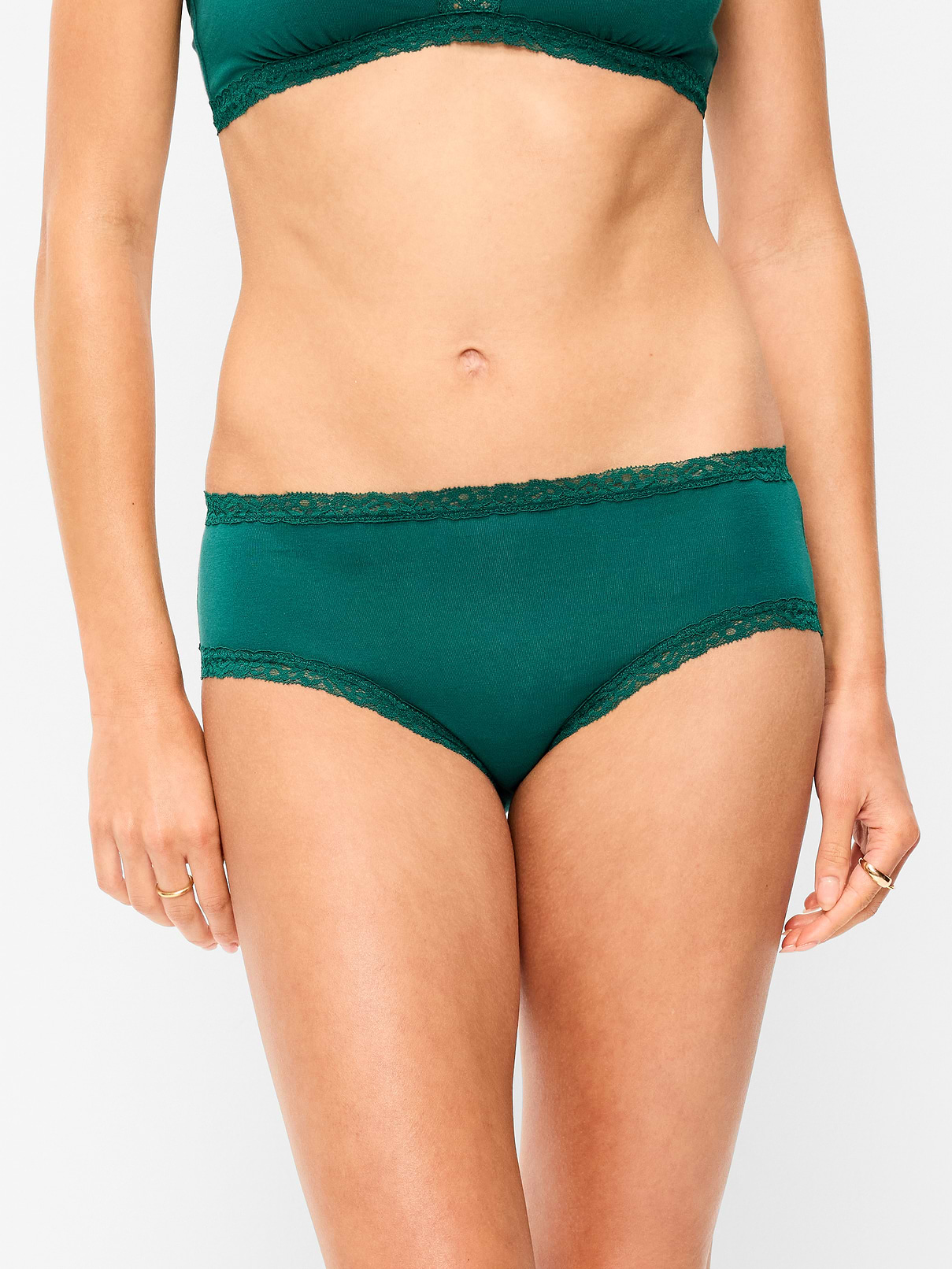 Image number 1 showing, Lace-Trim Hipster Underwear