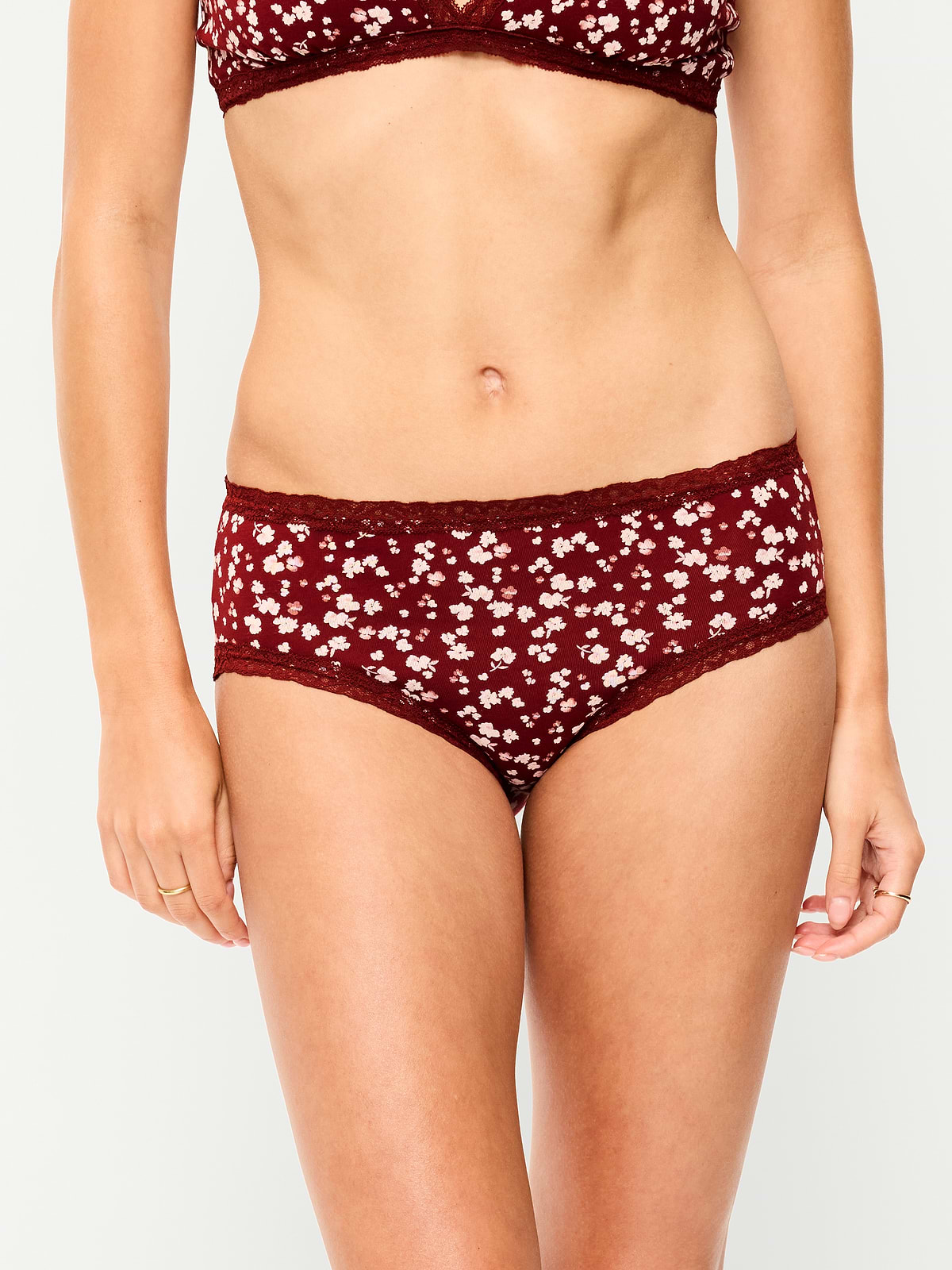 Lace-Trim Hipster Underwear