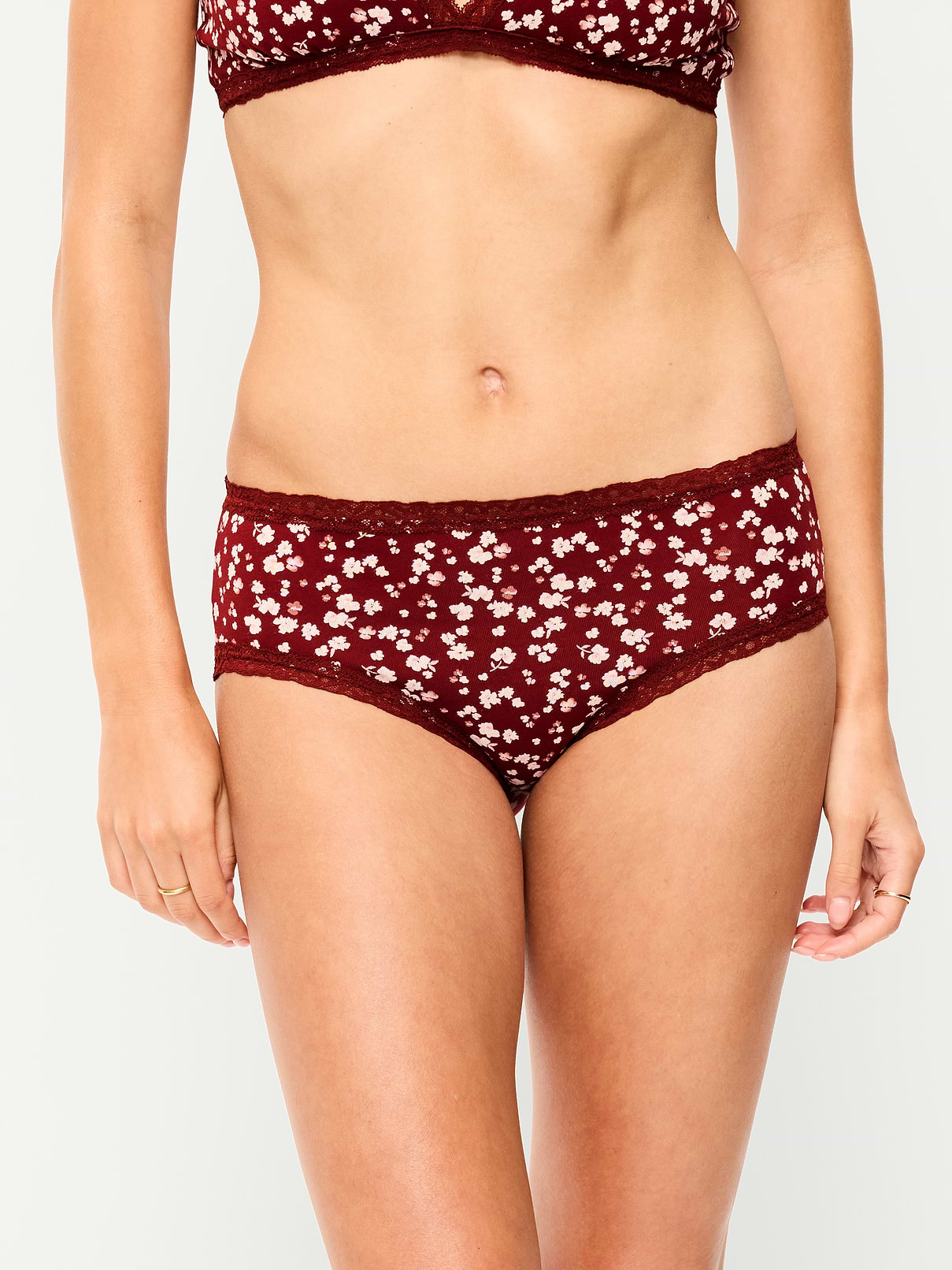 Image number 1 showing, Lace-Trim Hipster Underwear