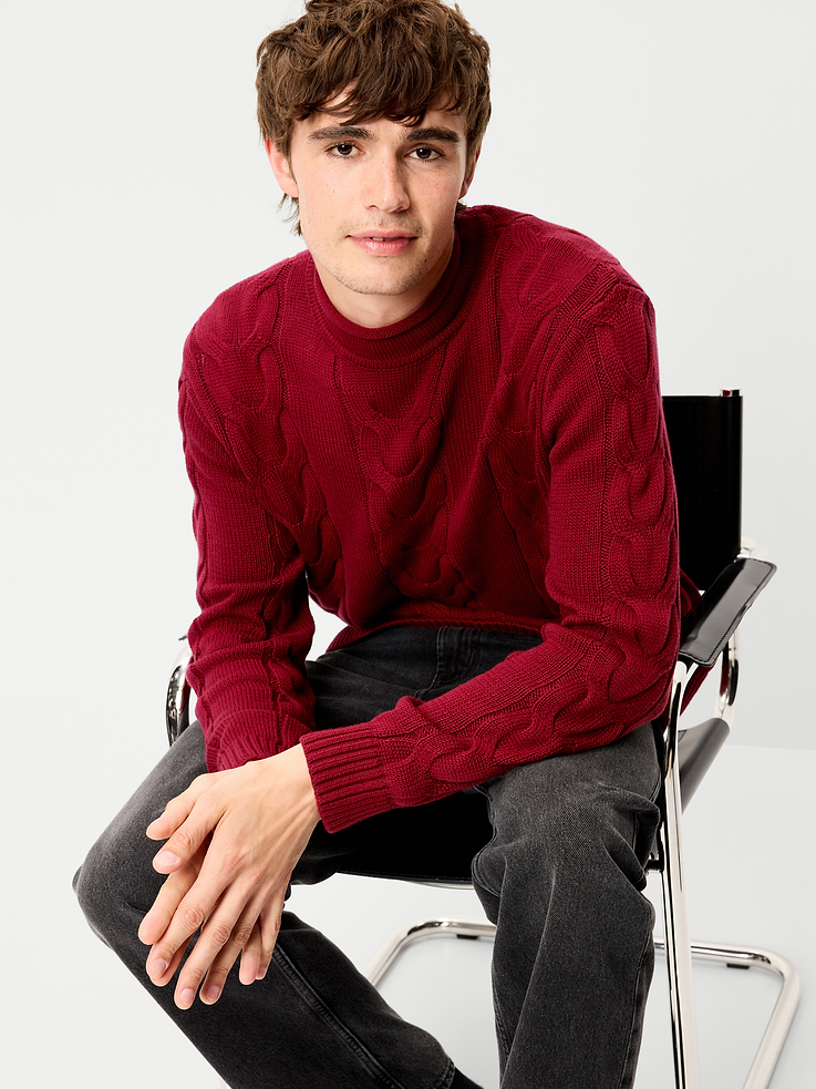 Image number 3 showing, Loose Cable-Knit Sweater
