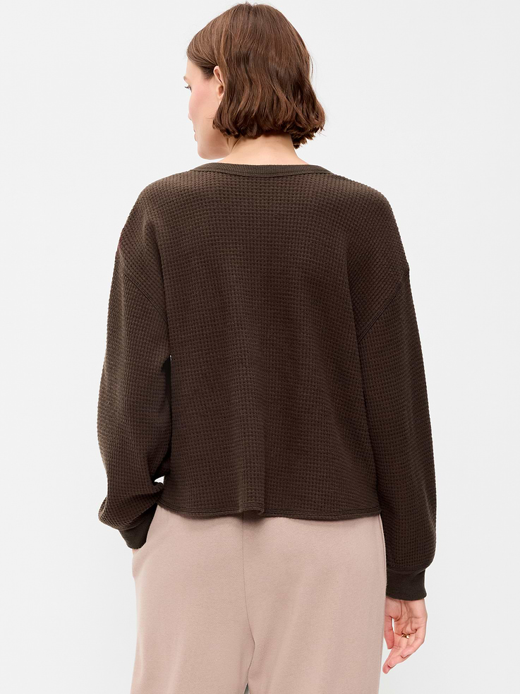 Image number 2 showing, Long-Sleeve Crew-Neck Henley T-Shirt