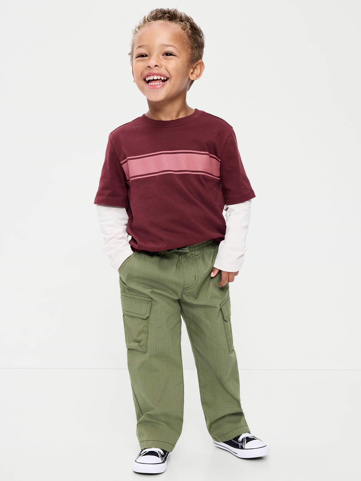 Image number 1 showing, Baggy Cargo Ripstop Pants for Toddler Boys