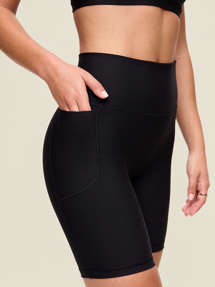 Image number 4 showing, Extra-High Waisted PowerSoft Boundless Pocket Biker Shorts-- 8-inch inseam - No Front Seam